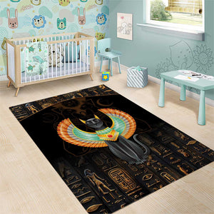 Winged Egypt Cats Area Rug Ancient Egypt Culture