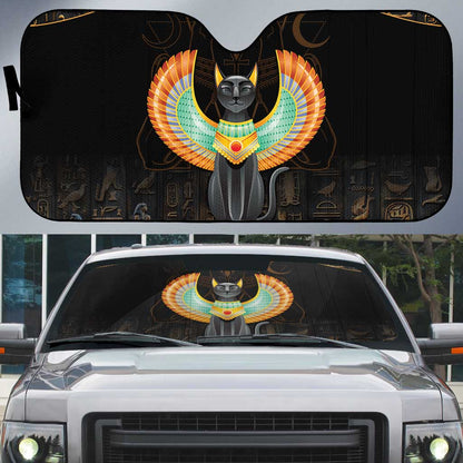 Winged Egypt Cats Auto Sun Shade Ancient Egypt Culture