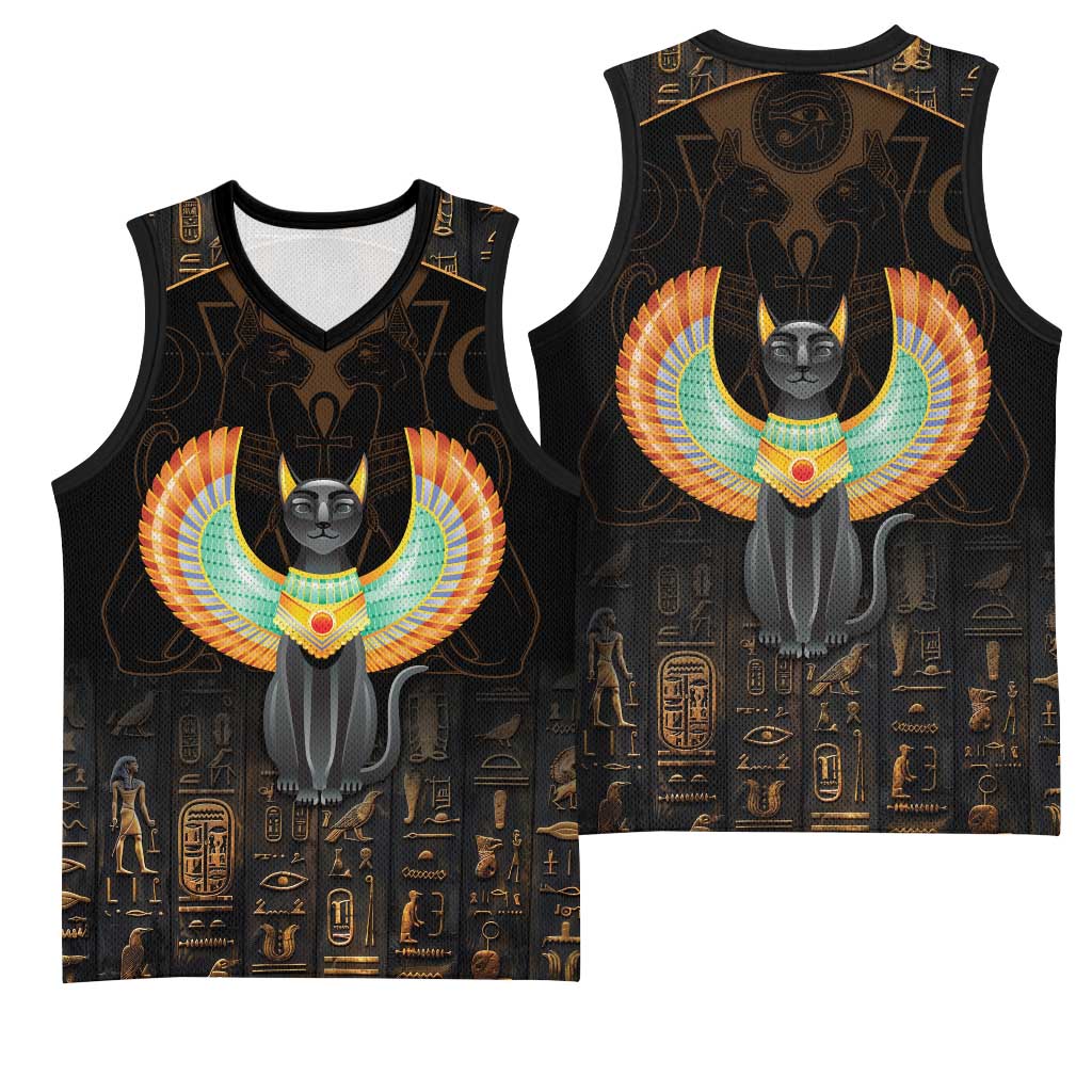 Winged Egypt Cats Basketball Jersey Ancient Egypt Culture LT9