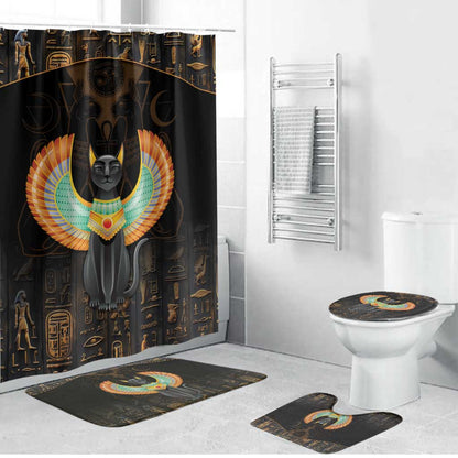 Winged Egypt Cats Bathroom Set Ancient Egypt Culture