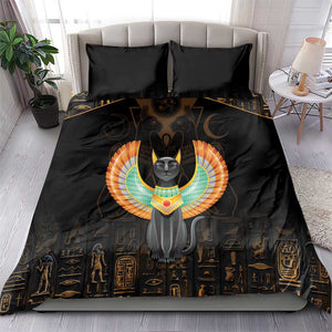 Winged Egypt Cats Bedding Set Ancient Egypt Culture