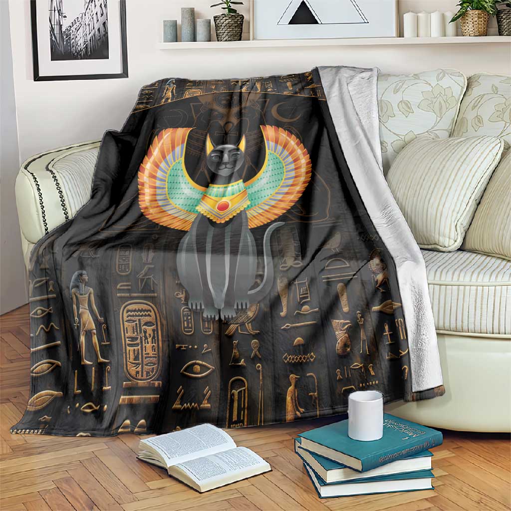 Winged Egypt Cats Blanket Ancient Egypt Culture