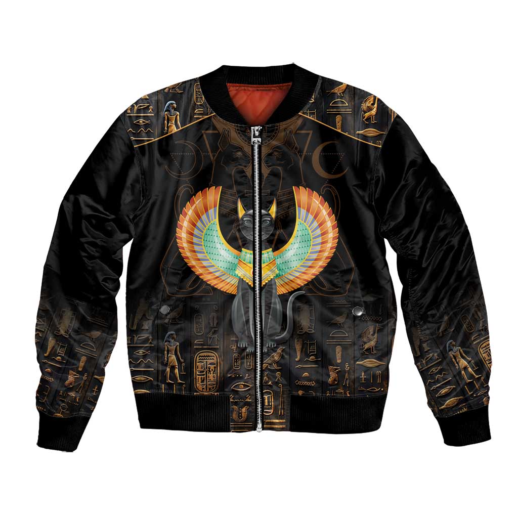 Winged Egypt Cats Bomber Jacket Ancient Egypt Culture