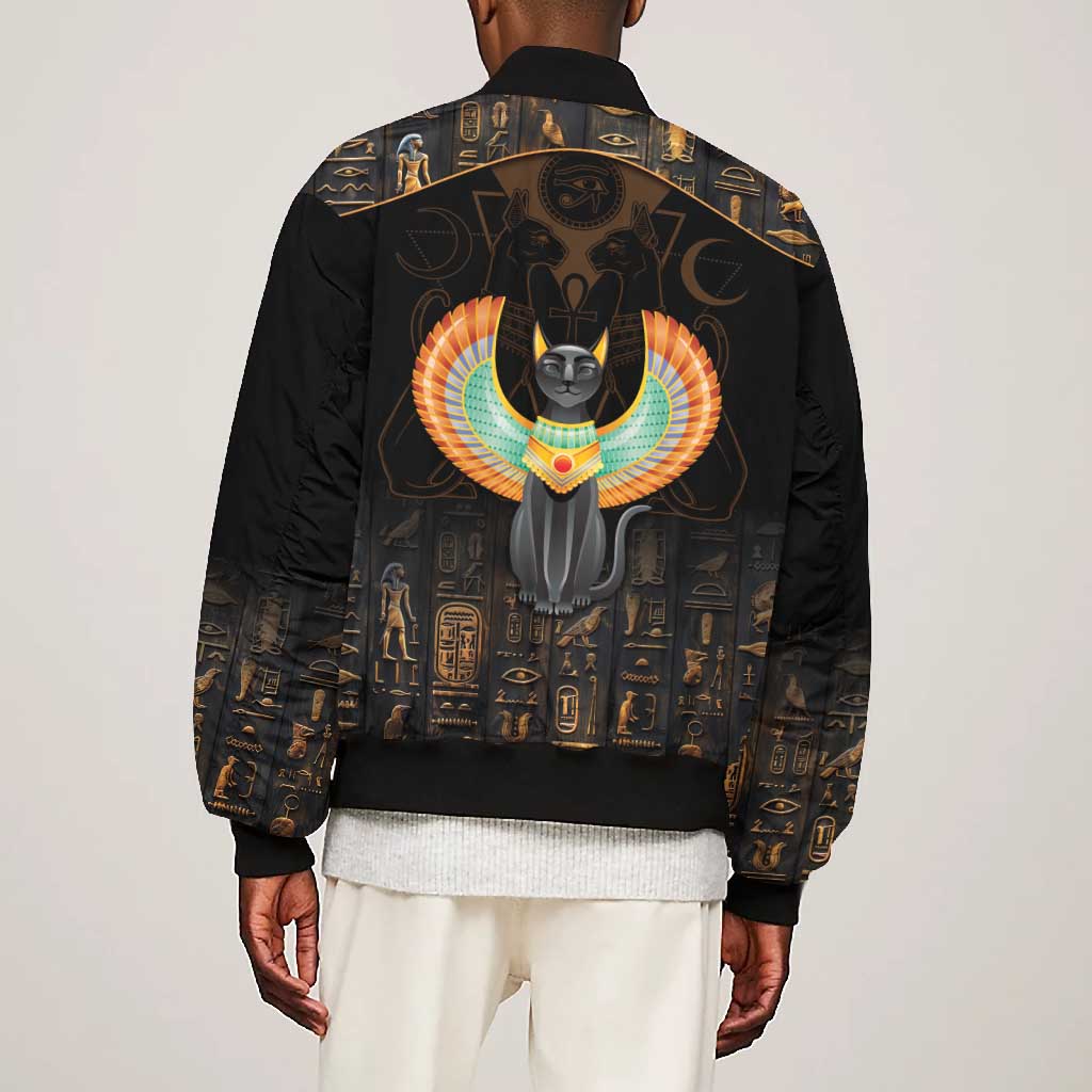 Winged Egypt Cats Bomber Jacket Ancient Egypt Culture