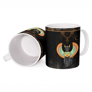 Winged Egypt Cats Ceramic Mug Ancient Egypt Culture