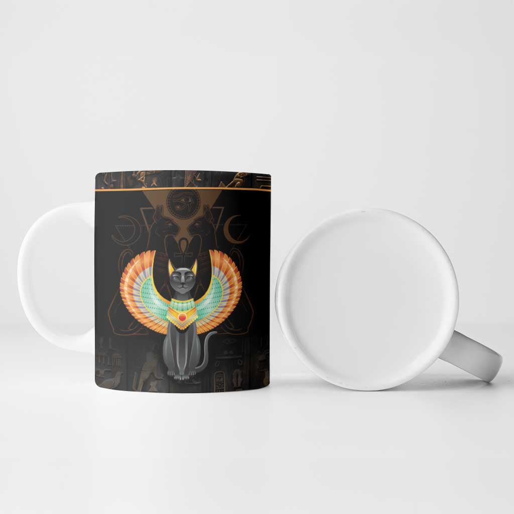 Winged Egypt Cats Ceramic Mug Ancient Egypt Culture