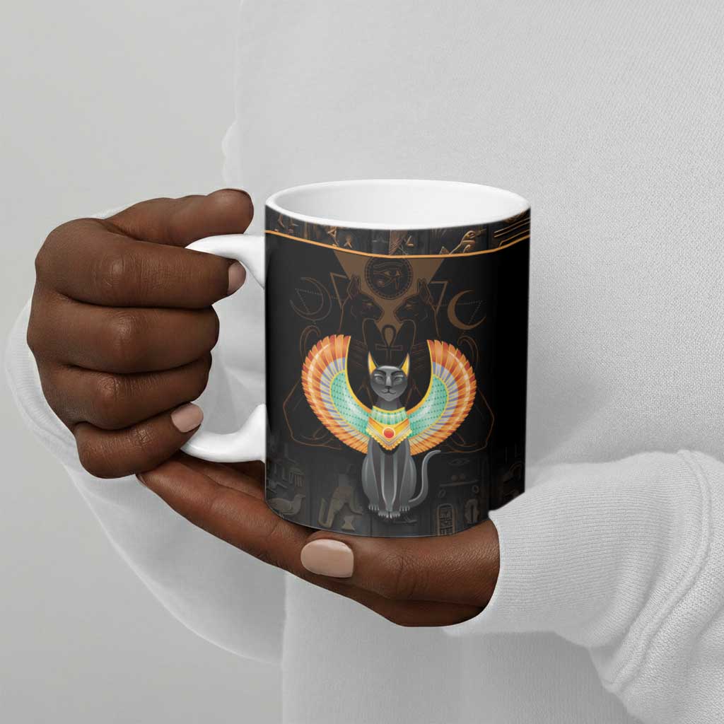 Winged Egypt Cats Ceramic Mug Ancient Egypt Culture
