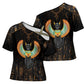 Winged Egypt Cats Cross Shoulder Shirt Ancient Egypt Culture