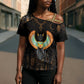 Winged Egypt Cats Cross Shoulder Shirt Ancient Egypt Culture