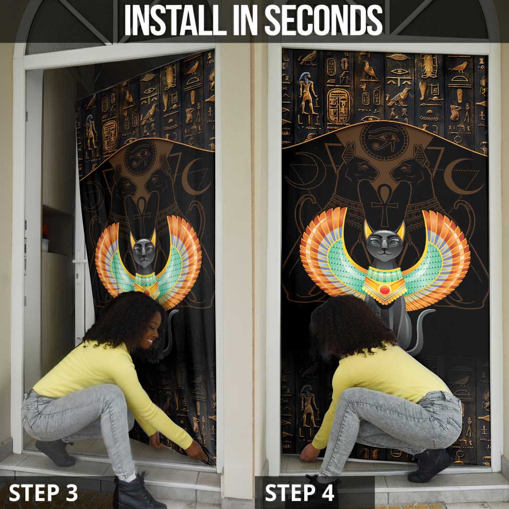 Winged Egypt Cats Door Cover Ancient Egypt Culture