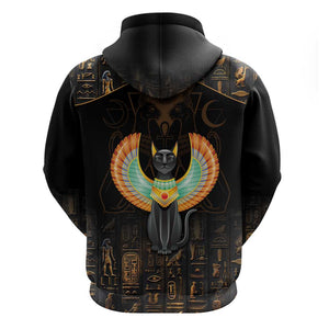 Winged Egypt Cats Hoodie Ancient Egypt Culture