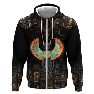 Winged Egypt Cats Hoodie Ancient Egypt Culture