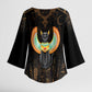 Winged Egypt Cats Kimono Sleeve Blouse Ancient Egypt Culture