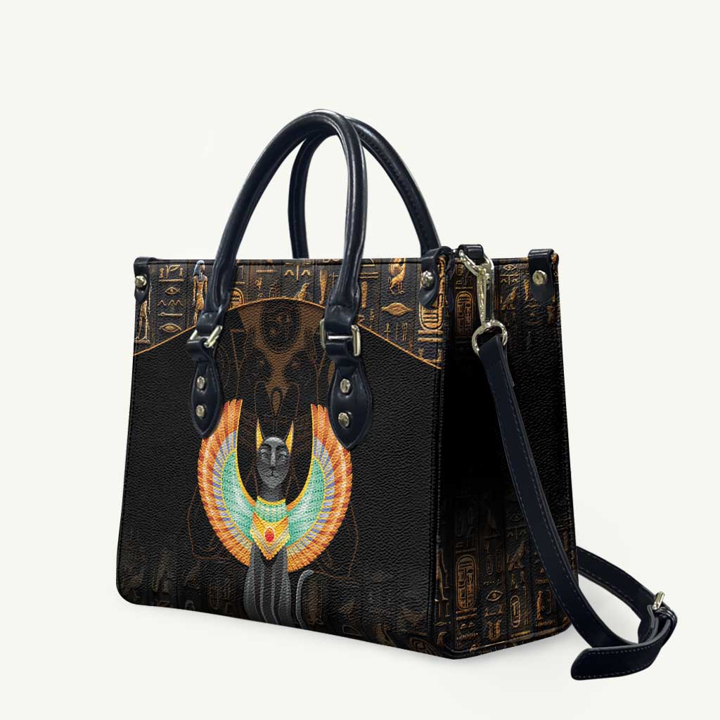 Winged Egypt Cats Leather Bag Ancient Egypt Culture