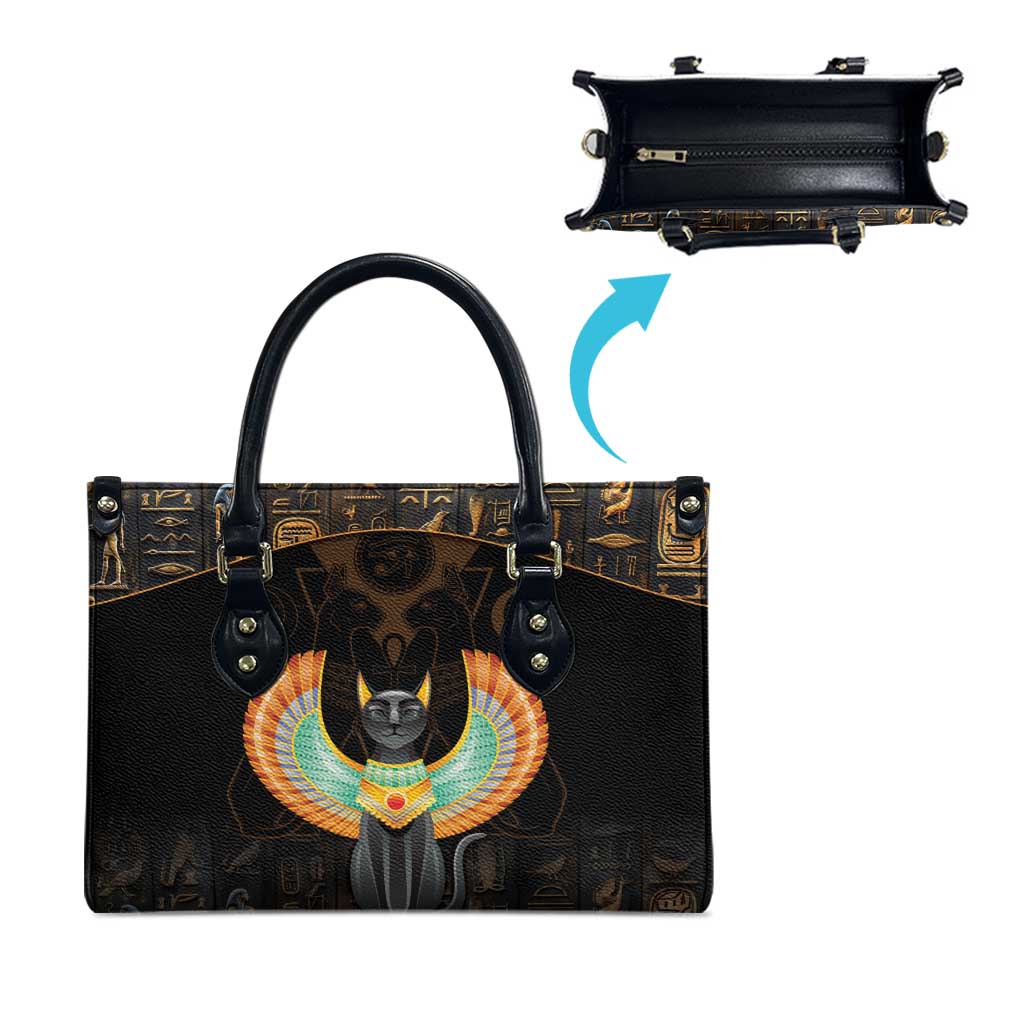Winged Egypt Cats Leather Bag Ancient Egypt Culture