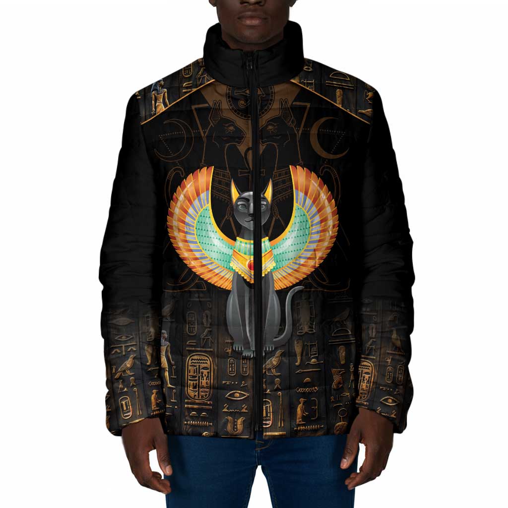 Winged Egypt Cats Padded Jacket Ancient Egypt Culture