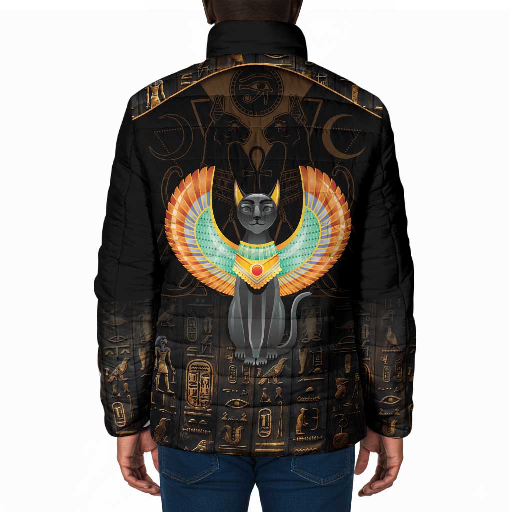 Winged Egypt Cats Padded Jacket Ancient Egypt Culture