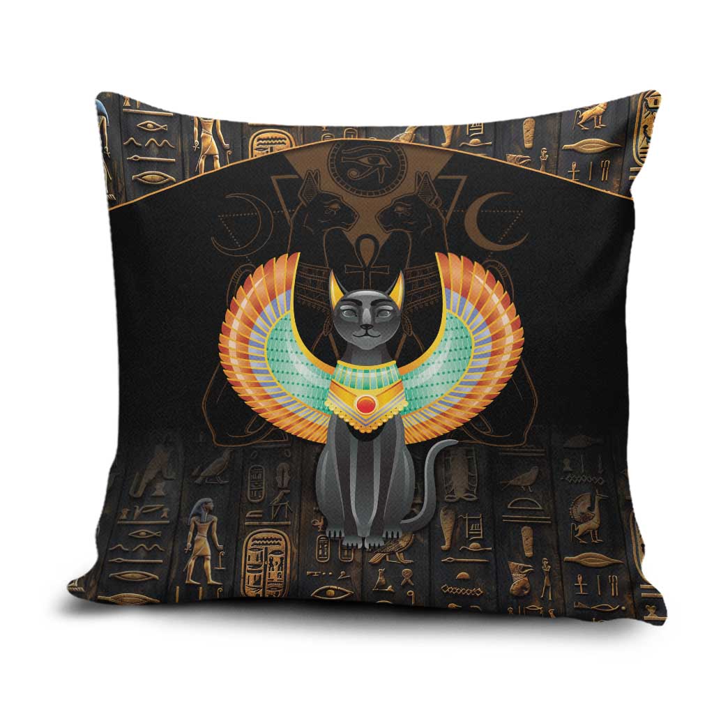 Winged Egypt Cats Pillow Cover Ancient Egypt Culture