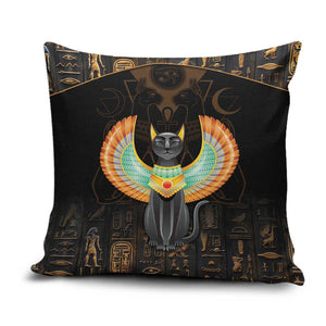 Winged Egypt Cats Pillow Cover Ancient Egypt Culture