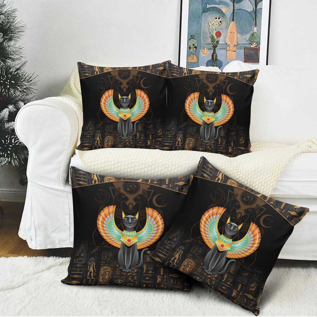 Winged Egypt Cats Pillow Cover Ancient Egypt Culture