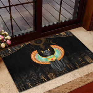 Winged Egypt Cats Rubber Doormat Ancient Egypt Culture