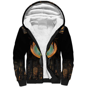 Winged Egypt Cats Sherpa Hoodie Ancient Egypt Culture