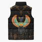 Winged Egypt Cats Sleeveless Puffer Jacket Ancient Egypt Culture