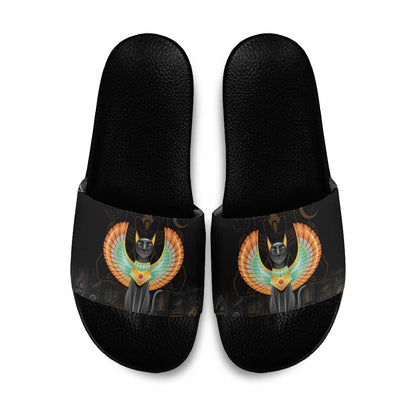 Winged Egypt Cats Slide Sandals Ancient Egypt Culture