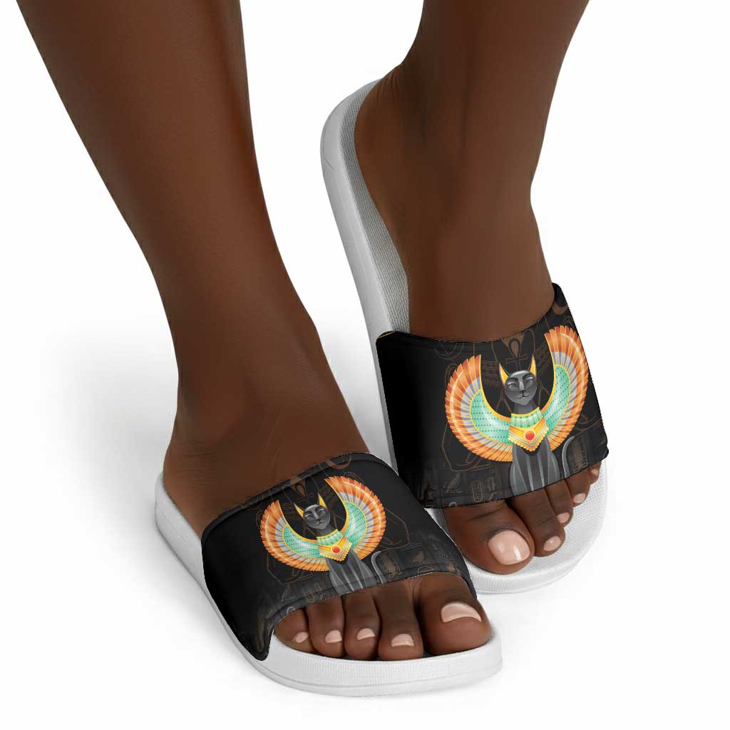 Winged Egypt Cats Slide Sandals Ancient Egypt Culture