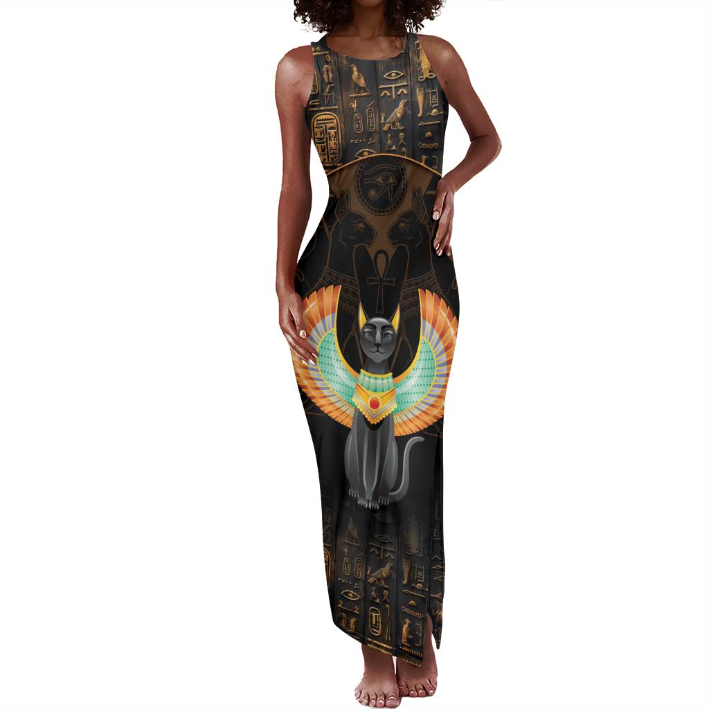 Winged Egypt Cats Tank Maxi Dress Ancient Egypt Culture