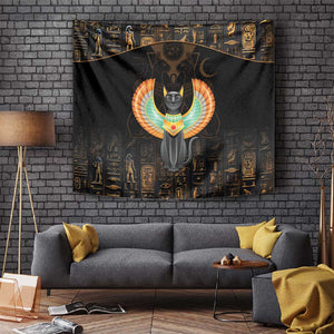 Winged Egypt Cats Tapestry Ancient Egypt Culture