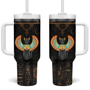 Winged Egypt Cats Tumbler With Handle Ancient Egypt Culture