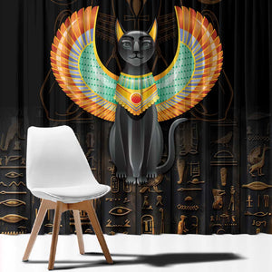 Winged Egypt Cats Window Curtain Ancient Egypt Culture