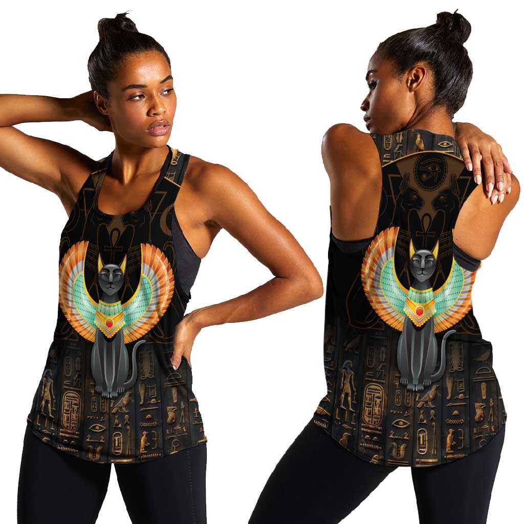 Winged Egypt Cats Women Racerback Tank Ancient Egypt Culture