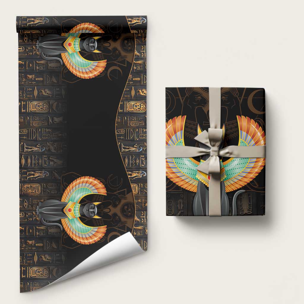 Winged Egypt Cats Wrapping Paper Ancient Egypt Culture - African Pride