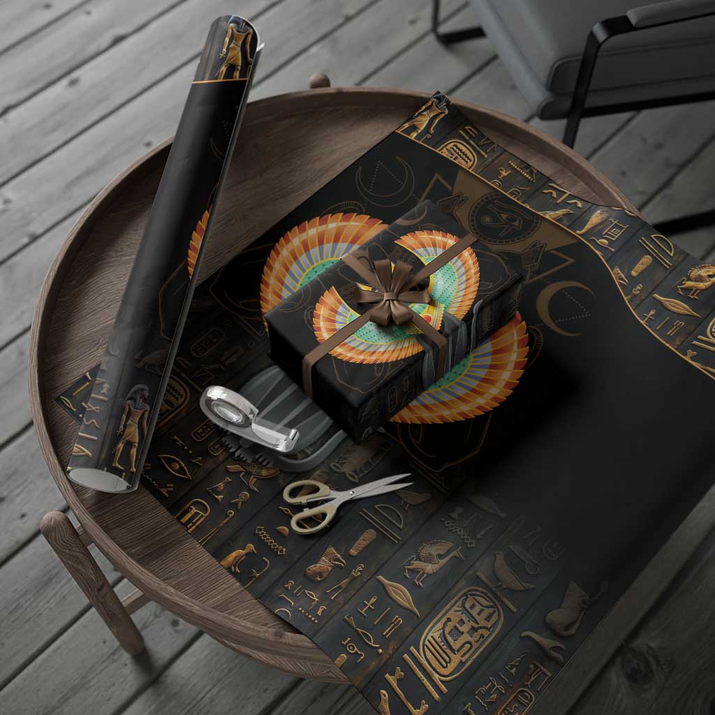 Winged Egypt Cats Wrapping Paper Ancient Egypt Culture - African Pride