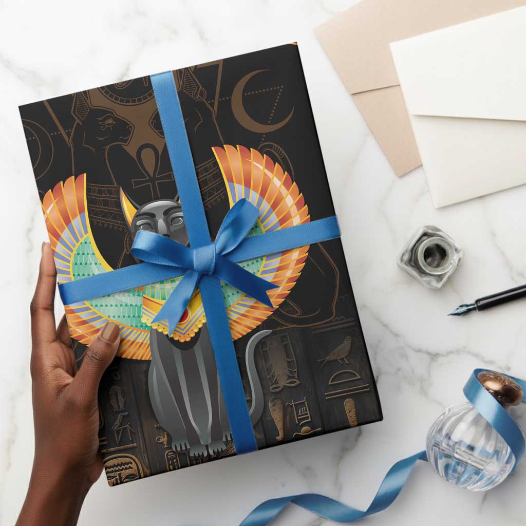 Winged Egypt Cats Wrapping Paper Ancient Egypt Culture - African Pride