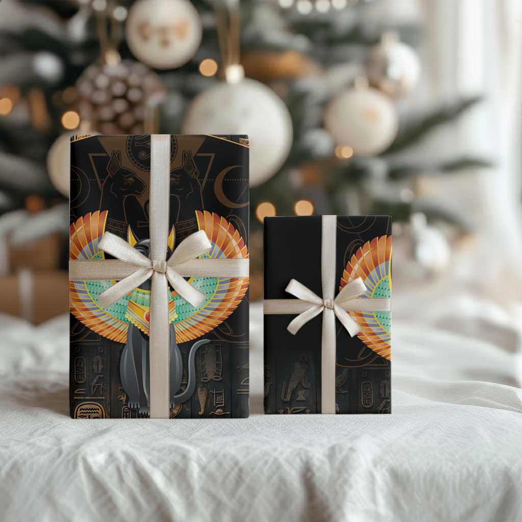 Winged Egypt Cats Wrapping Paper Ancient Egypt Culture - African Pride