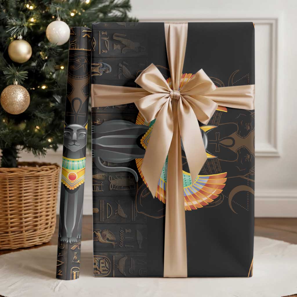 Winged Egypt Cats Wrapping Paper Ancient Egypt Culture - African Pride
