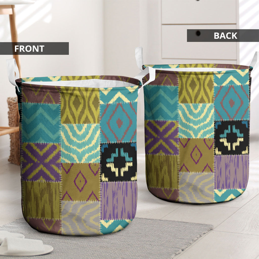 African American Quilt Inspired Laundry Basket Cultural Heritage Ethnic Quilt Pattern