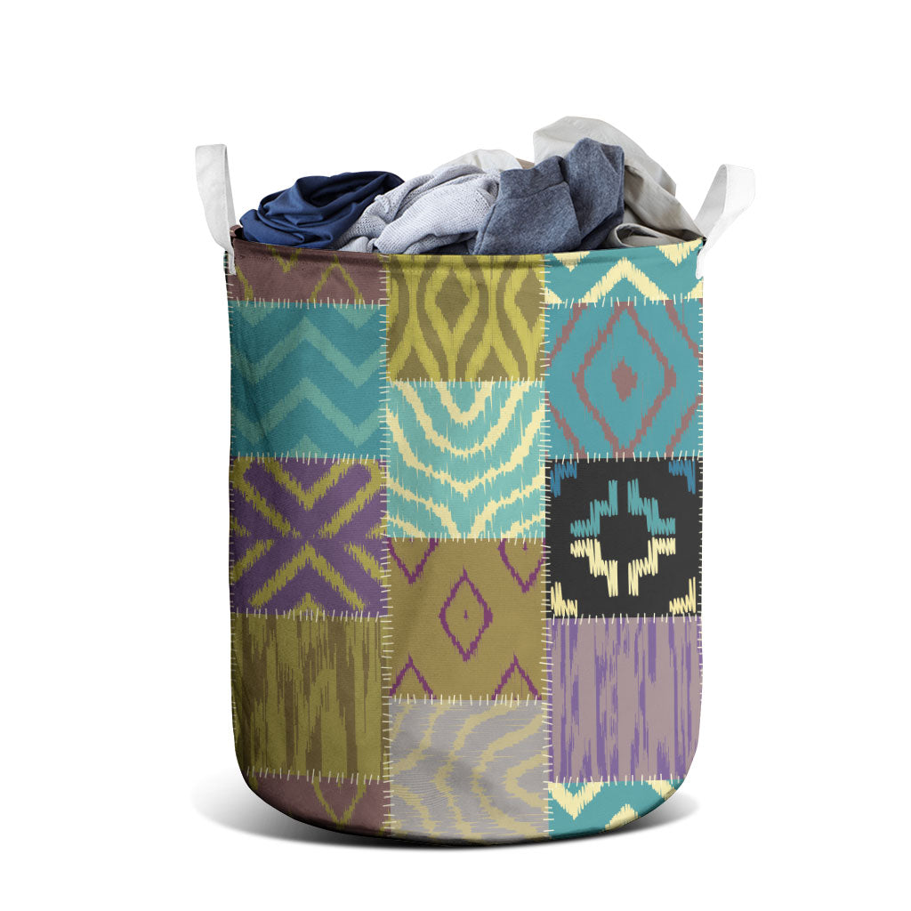 African American Quilt Inspired Laundry Basket Cultural Heritage Ethnic Quilt Pattern