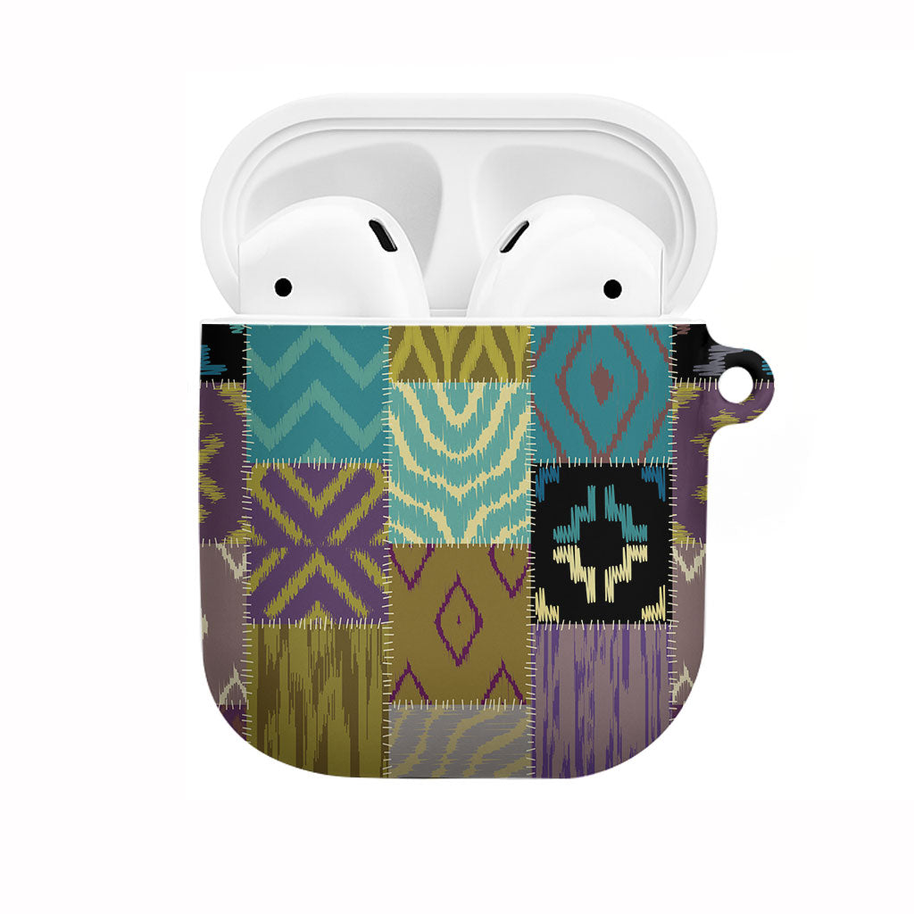 African American Quilt Inspired AirPods Case Cultural Heritage Ethnic Quilt Pattern