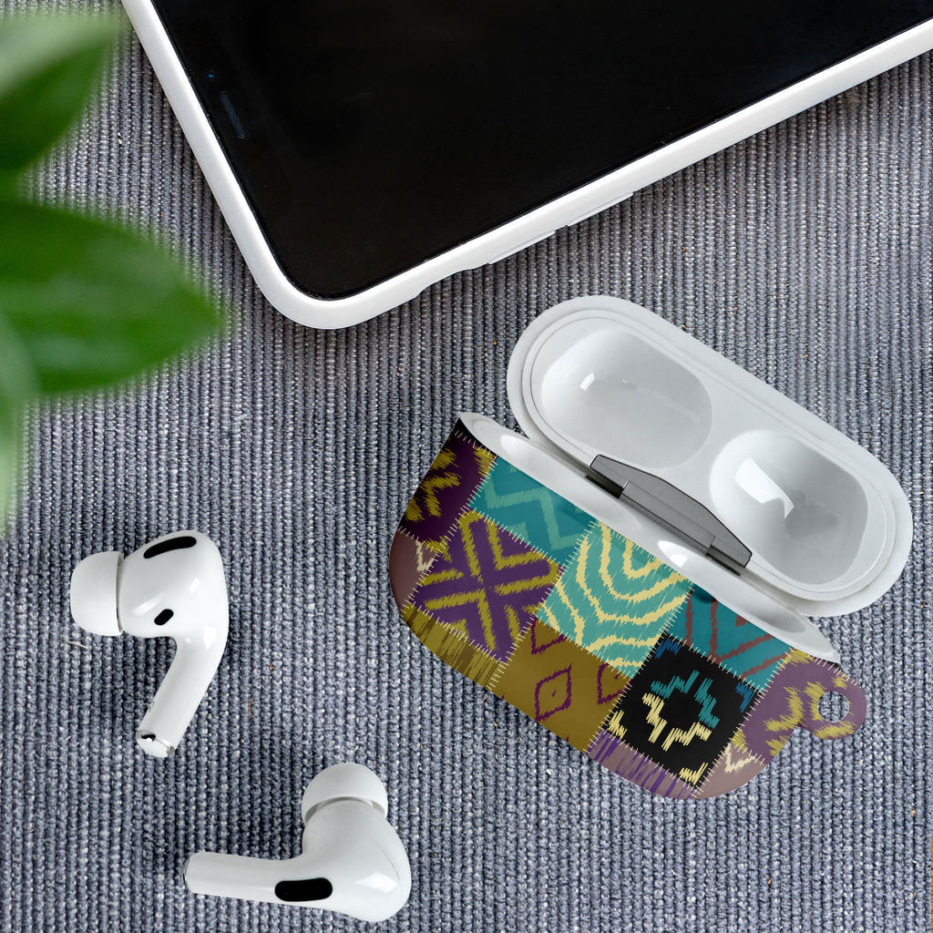 African American Quilt Inspired AirPods Case Cultural Heritage Ethnic Quilt Pattern