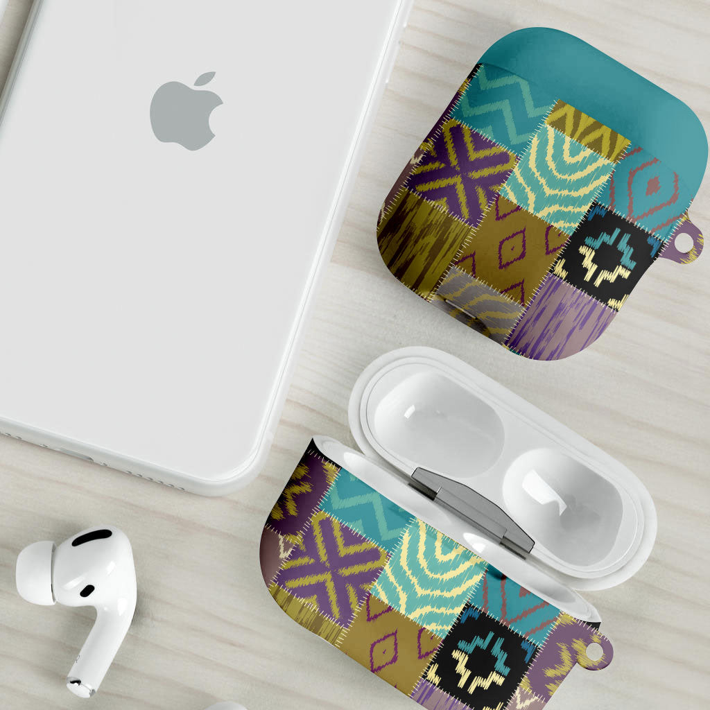 African American Quilt Inspired AirPods Case Cultural Heritage Ethnic Quilt Pattern