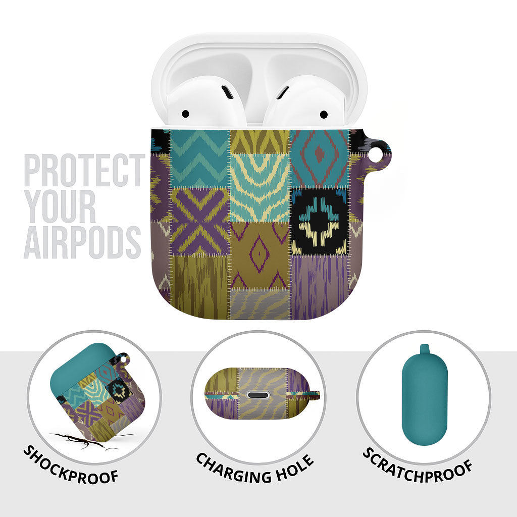 African American Quilt Inspired AirPods Case Cultural Heritage Ethnic Quilt Pattern