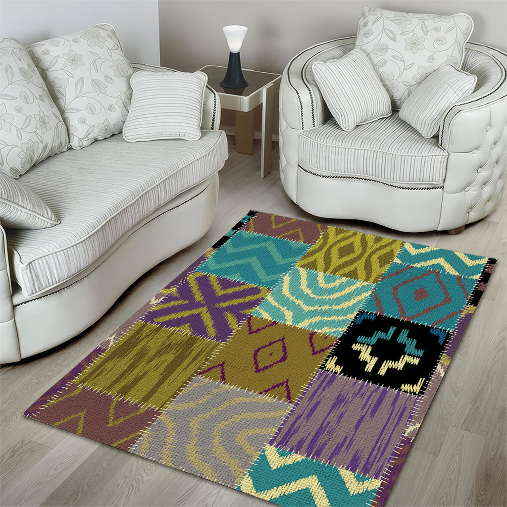 African American Quilt Inspired Area Rug Cultural Heritage Ethnic Quilt Pattern