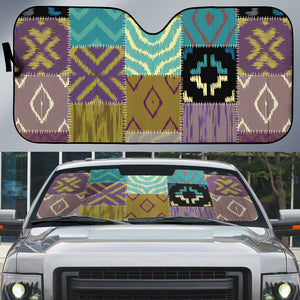 African American Quilt Inspired Auto Sun Shade Cultural Heritage Ethnic Quilt Pattern