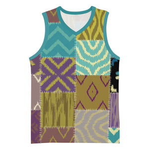 African American Quilt Inspired Basketball Jersey Cultural Heritage Ethnic Quilt Pattern