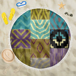 African American Quilt Inspired Beach Blanket Cultural Heritage Ethnic Quilt Pattern