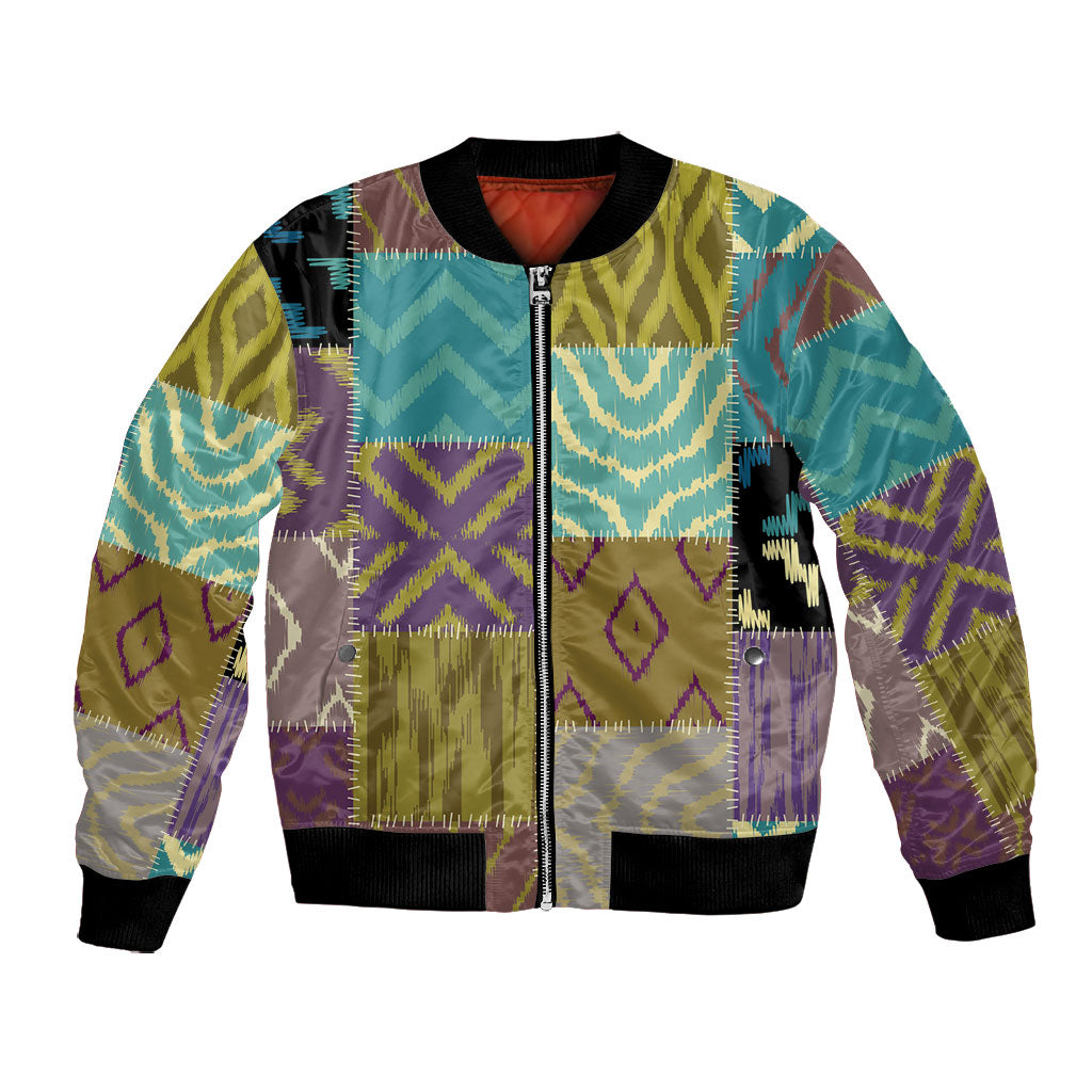 African American Quilt Inspired Bomber Jacket Cultural Heritage Ethnic Quilt Pattern